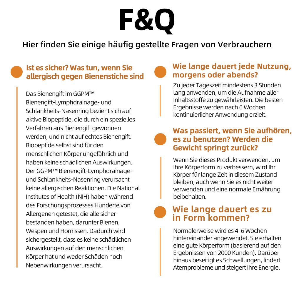 ✨🌈GGPM™ Bienengift Lymphdrainage & Entgiftung Nasenring ❤️ (für alle lymphatischen Probleme und Fettleibigkeit)✨